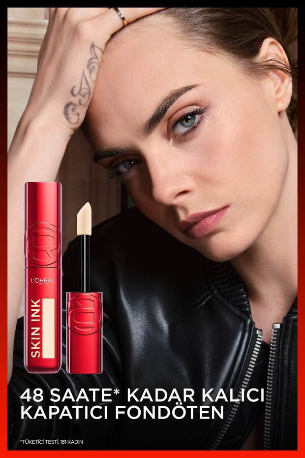 Skin Ink Gün Boyu Kapatıcı Fondöten - Soğuk Alt Ton 130 - 5