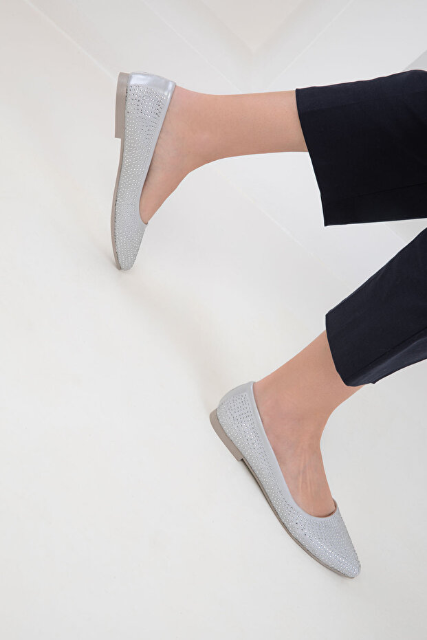 Szare Baleriny Damskie 20573 - 5