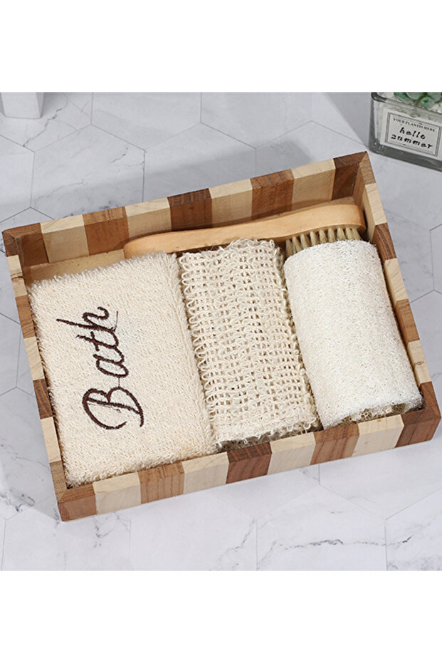 مجموعة صندوق هدايا حمام مكونة من 4 قطع - 3