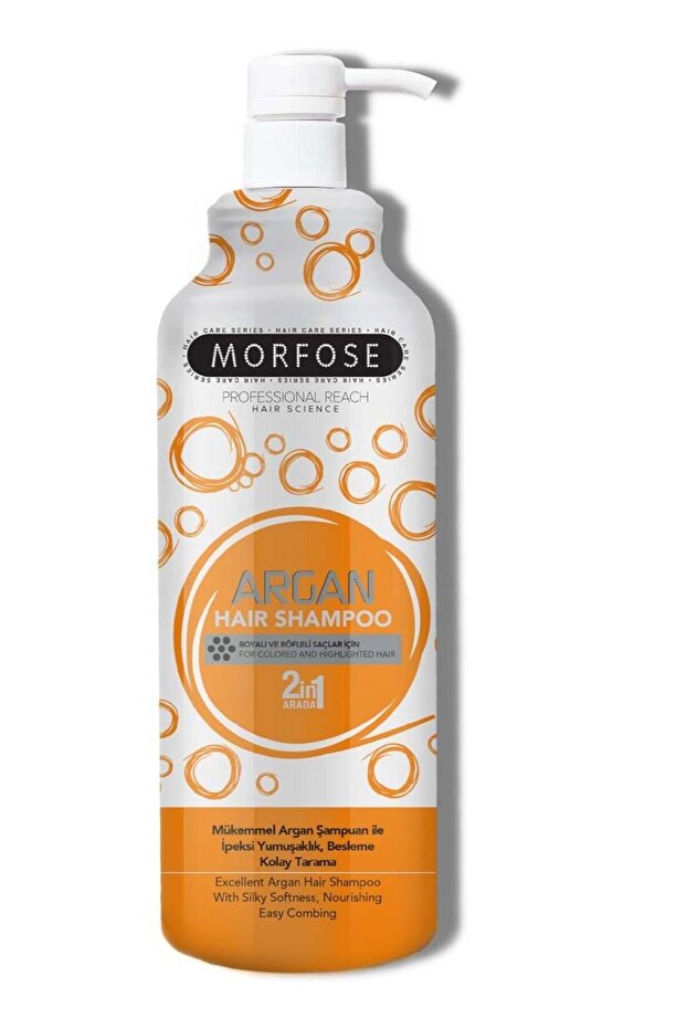 Morfose Argan Hair Shampoo - Nourish & Strengthen Damaged Hair (1000ml) - 1