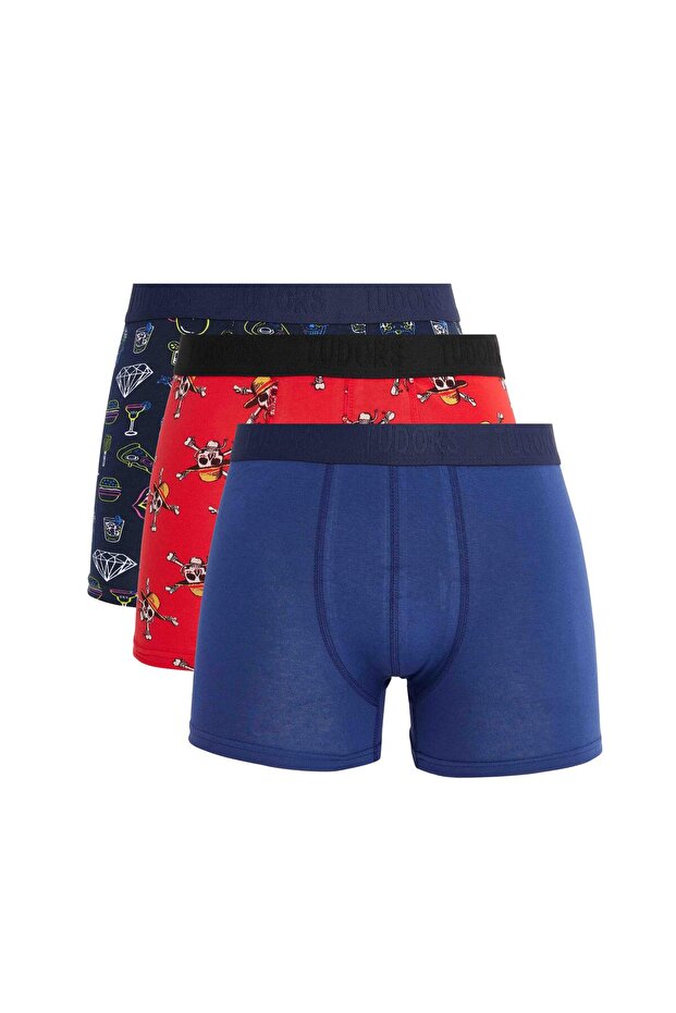 Men's 3-Piece Cotton Stretch Fabric Premium Series Flexible Fabric Boxer