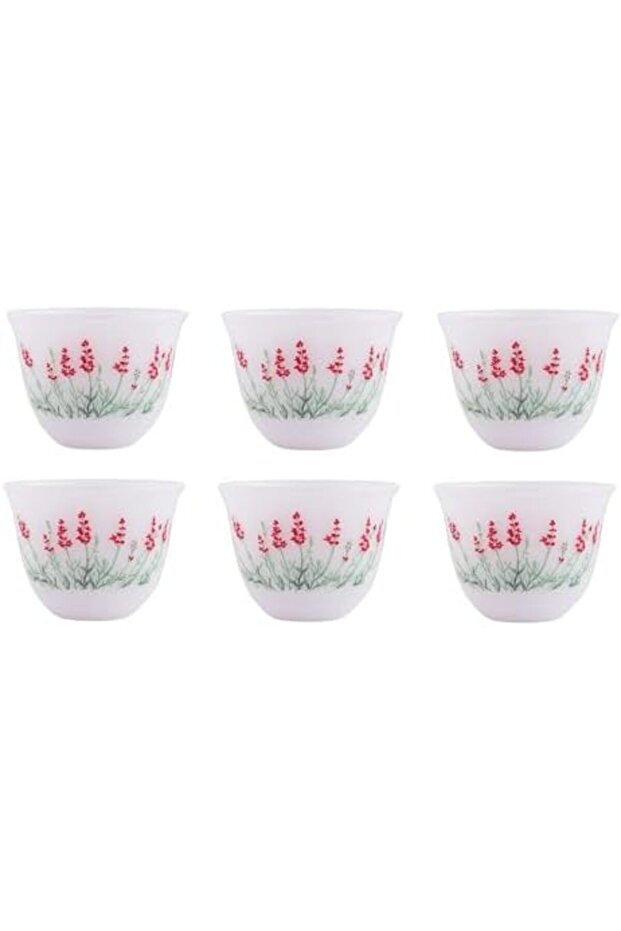 طقم أكواب جافا، بنقشة سيف، 6 قطع، مقاس كبير، ألوان متعددة - 2