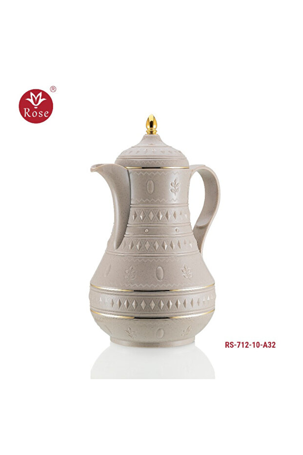 Rs-712-ترمس لتر شاي رخامي روز (1000) مل