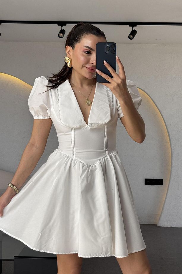 Buttercup Bebe Yaka Poplin Elbise - 2