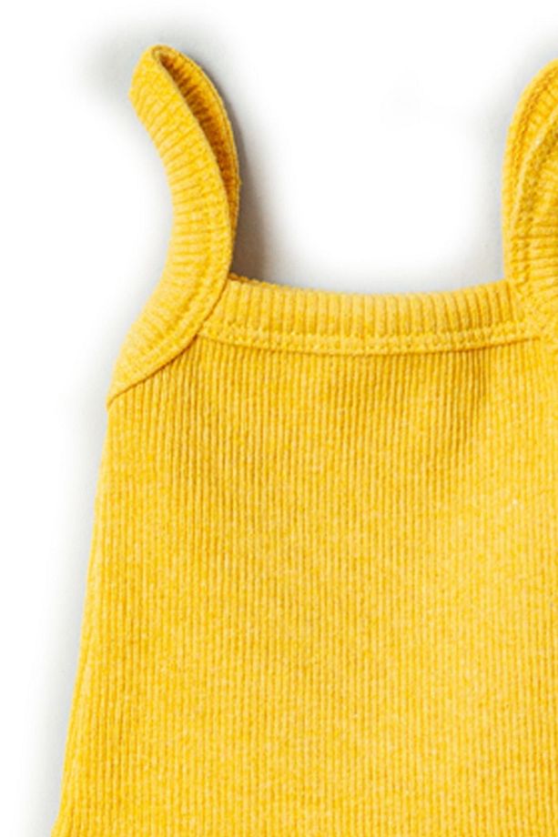 Fitilli İp Askılı Kız Bebek Crop 4'lü Set - 3
