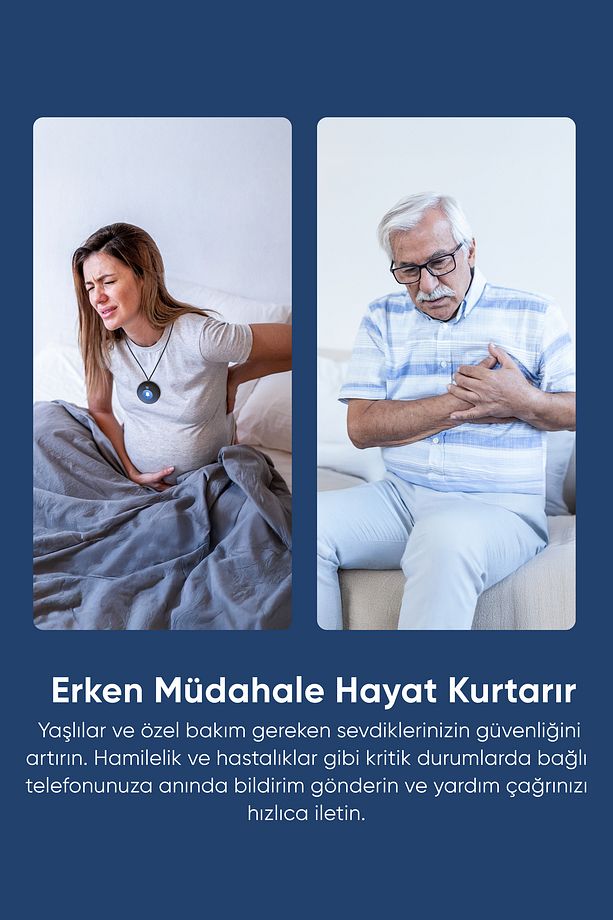 Akıllı Acil Yardım Butonu Yaşlı ve Hastalar İçin Tek Tuşla Bildirim - 4