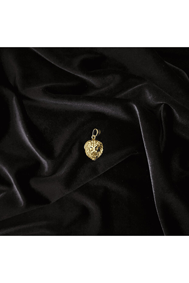 Kükreyen Aslan Başı Çelik Kolye Ucu - 2