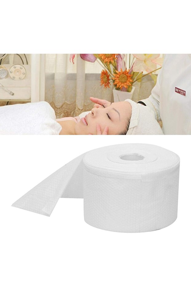 Disposable Face Towel Disposable Cleaning Cotton Balls & Swabs Travel Towel (White) 60 PICS/ROLL