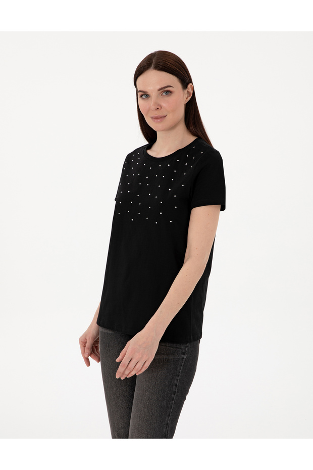 Black Regular Fit T-Shirt 50305785-Vr046