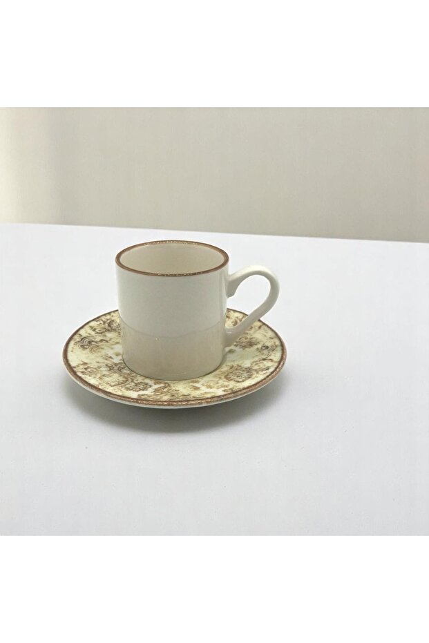 Patterned Coffee Cup Set for 6 People