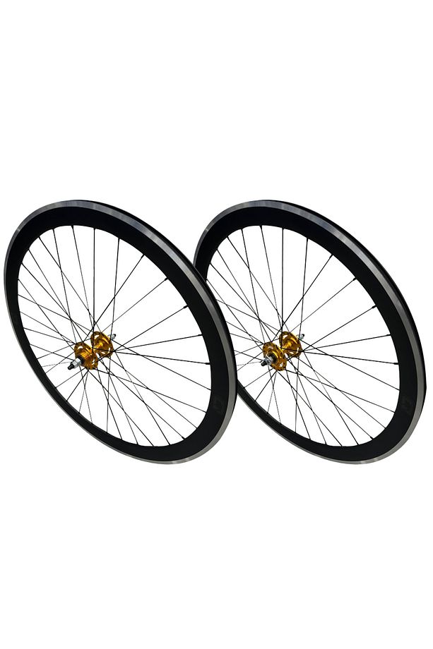Fixie Bisiklet 28 inç Alüminyum Jant Seti V Fren Siyah - 1