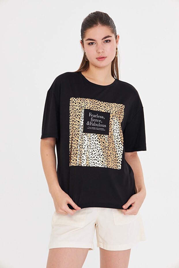 Baskılı Basic T-Shirt - 3