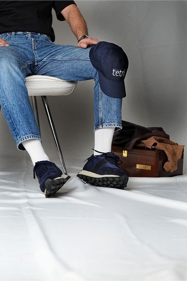 Sarasota Model Gerçek Deri El Yapımı Erkek Lacivert Sneaker Ayakkabı - Erkek Spor Ayakkabı - 2