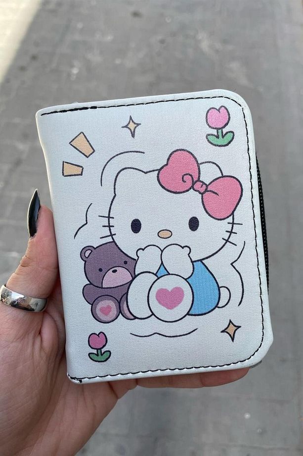 Hello Kitty Tulip Bear Kısa Cüzdan - 1