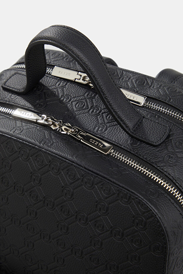 SİYAH MONOGRAM DERİ ÇANTA - 4