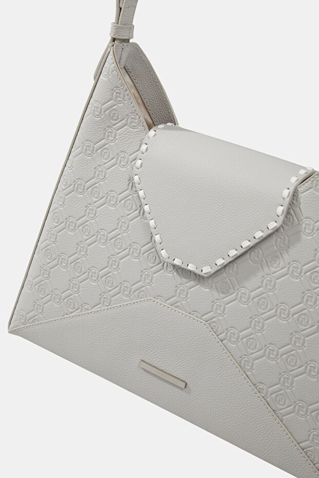 GRİ MONOGRAM DERİ ÇANTA - 6
