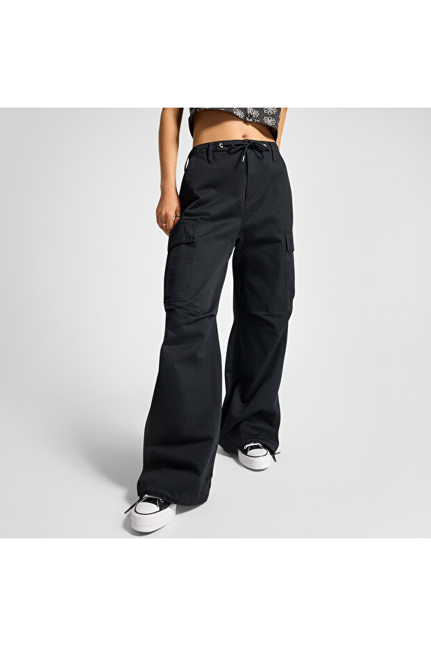 Cargo Kadın Siyah Pantolon - 2