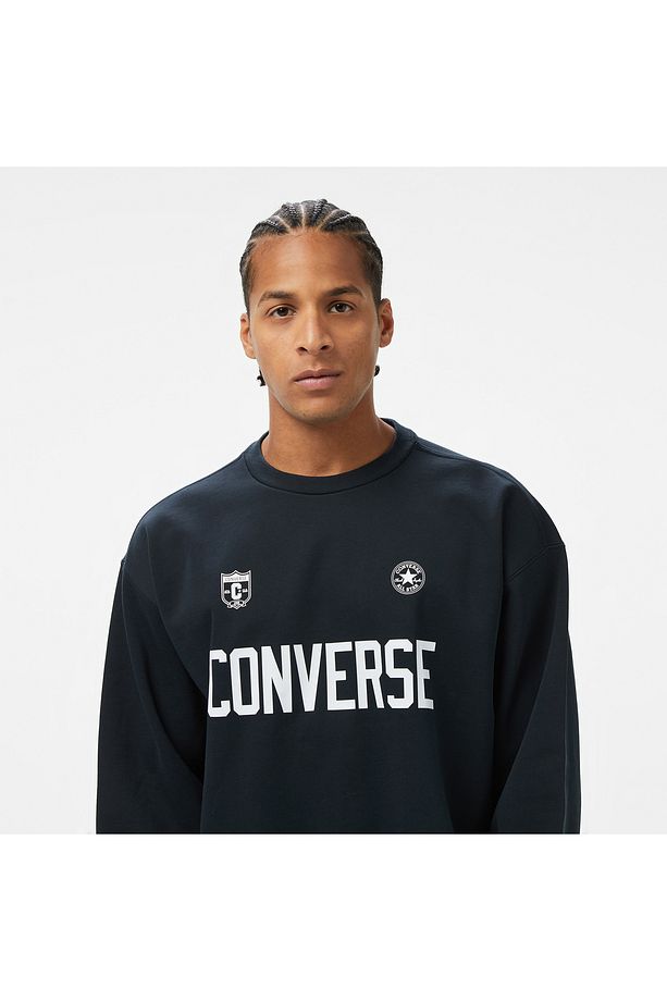 Retro Chuck Soccer Crew Erkek Siyah Sweatshirt - 4