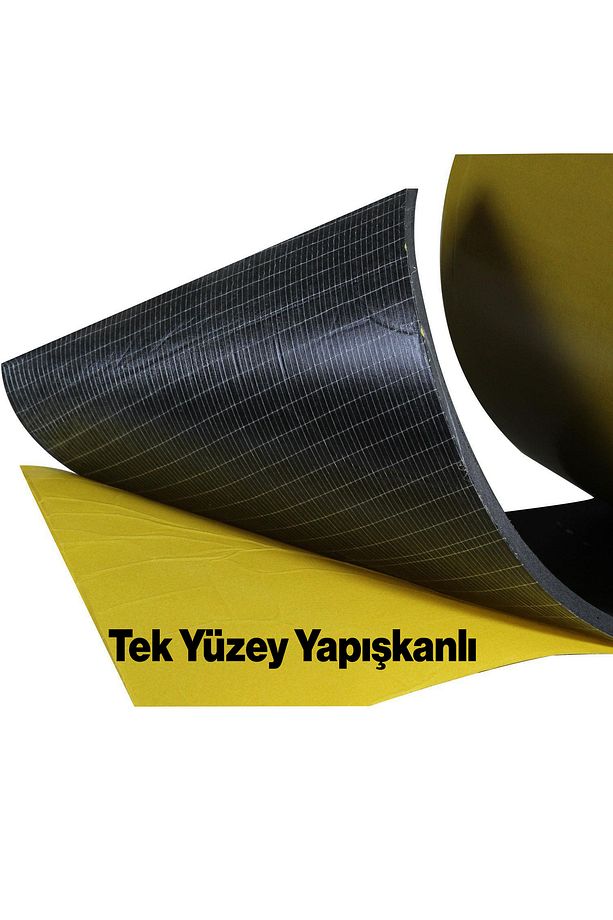 Yapışkanlı (5 MM EN:20 CM X 1 MT) Oto Araç Motor Ses Isı Yalıtım Izolasyon Bandı Kauçuk Sünger - 6