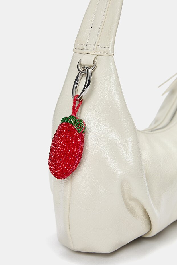 Çilek şeklinde boncuklu süs - 3