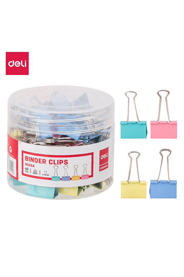 Deli Effortless Binder Clip ASST. E8555A