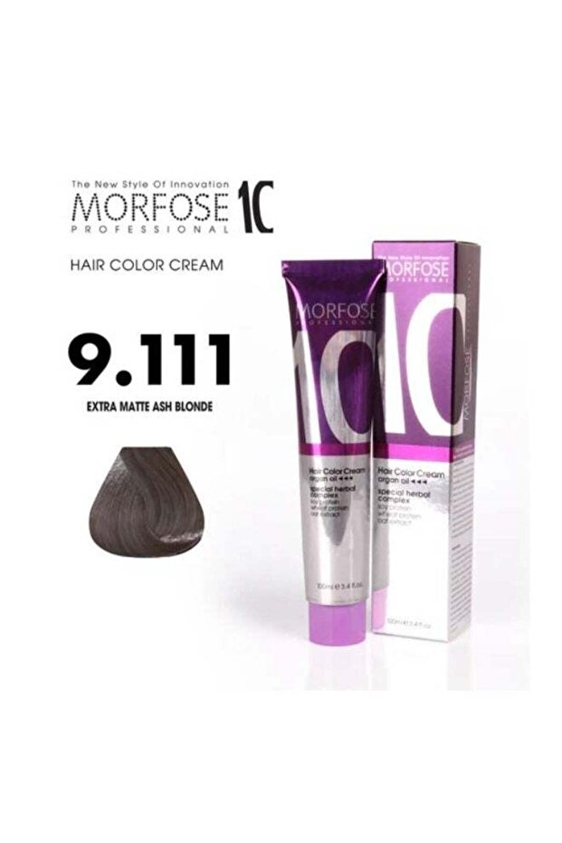 Morfose 10 Extra Matt Very Light Ash Blonde 9.111 with Argan Oil 100ml
