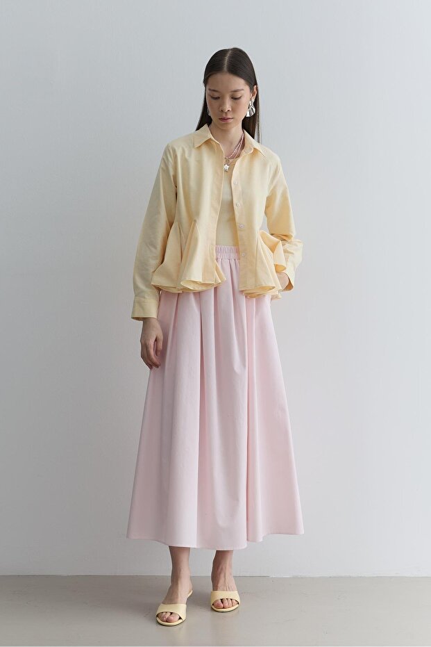 Godeli Kısa Gömlek Sarı - 7