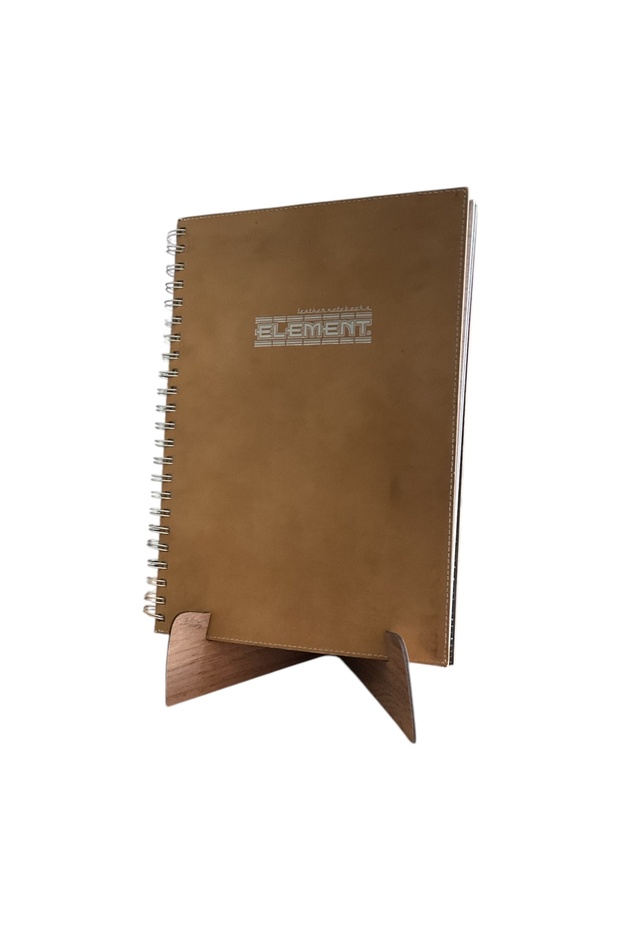 Element Leather Covered 4-Compartment Ruled Spiral Notebook
