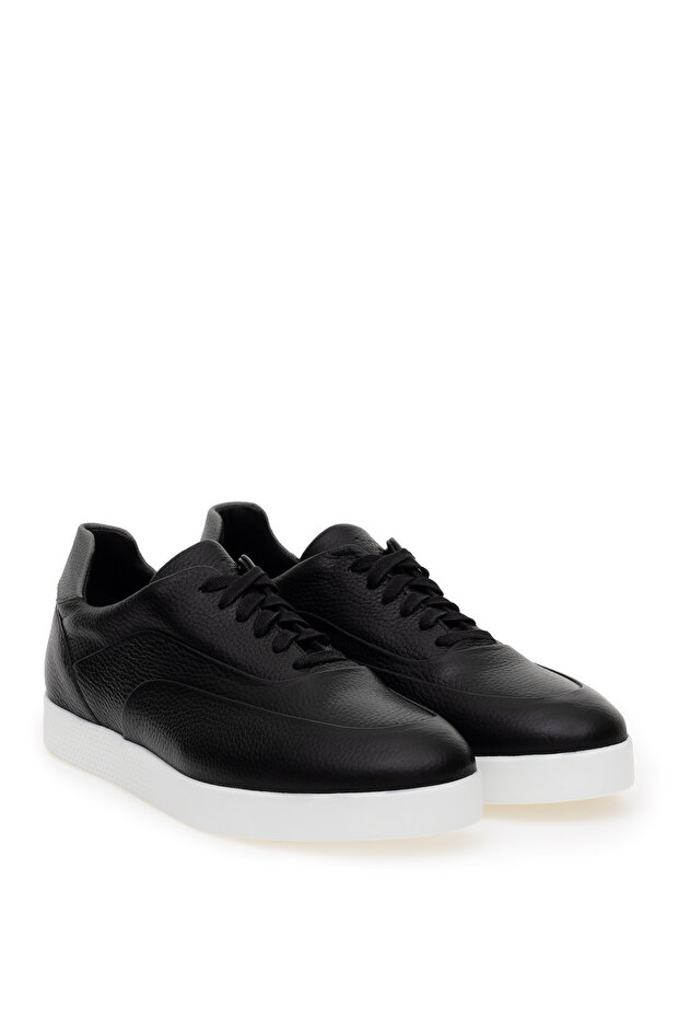 Black Eva Sole 100% Leather Casual Shoes 50302768-Vr046