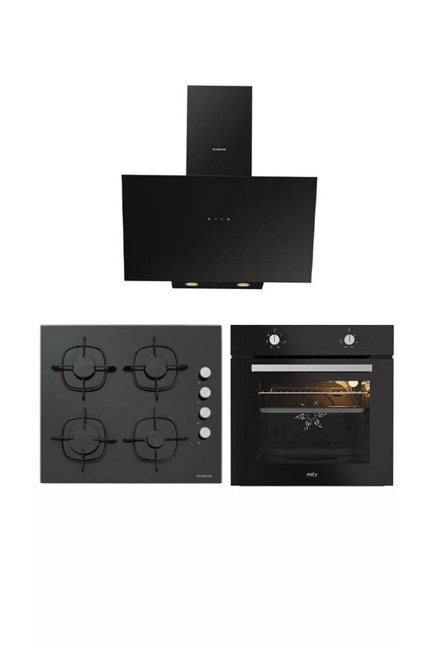 - Esty Karma Siyah Ankastre Set (AEF6601B03 - CS5335B02 - 3481 FLAM SİYAH) - 1