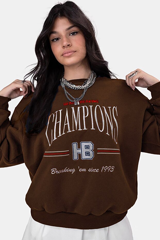 Mad Girls Brown Women's Sweatshirt Mg930