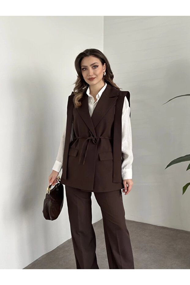 Women's Rope Tied Vest Suit