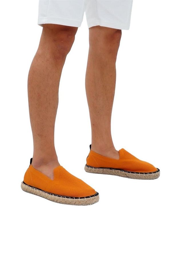 Unisex El Yapımı Triko Espadril Turuncu - 4