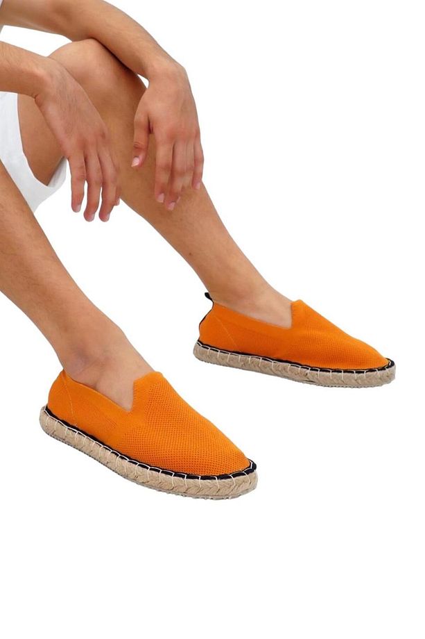 Unisex El Yapımı Triko Espadril Turuncu - 6