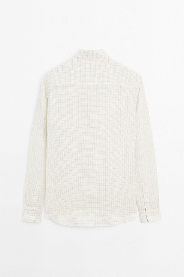 %100 keten regular fit gömlek - 7