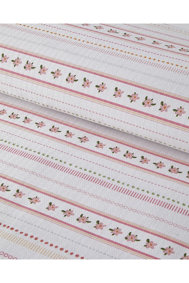 Daisy Stripes Ecosoft Tek Kişilik Pike 150x220 cm Pembe - 3