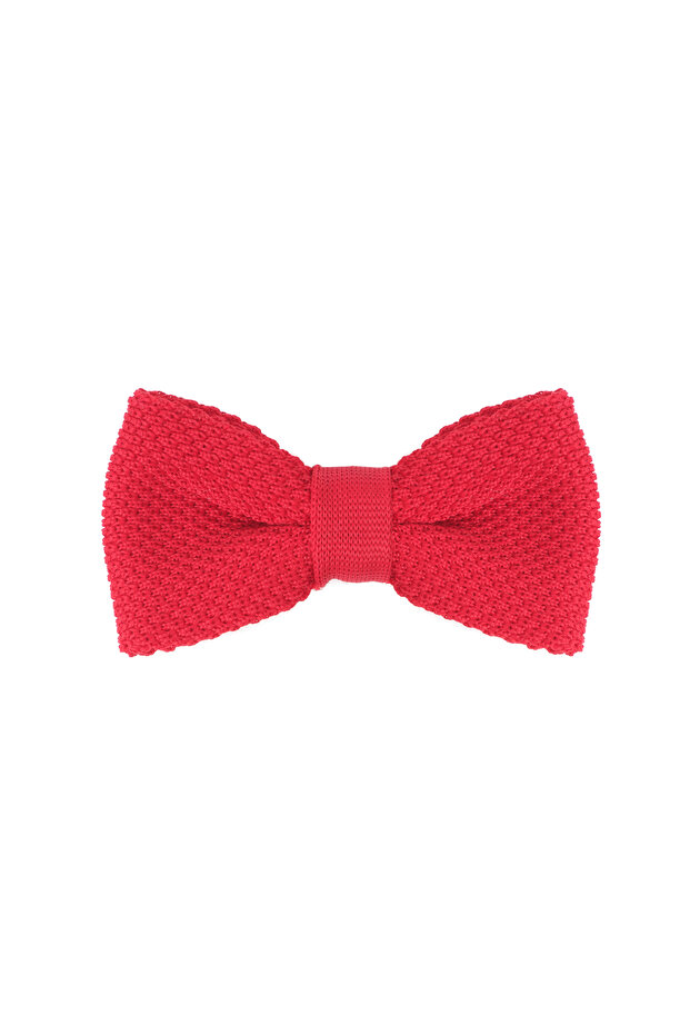 Men's Red Knitted Bow Tie