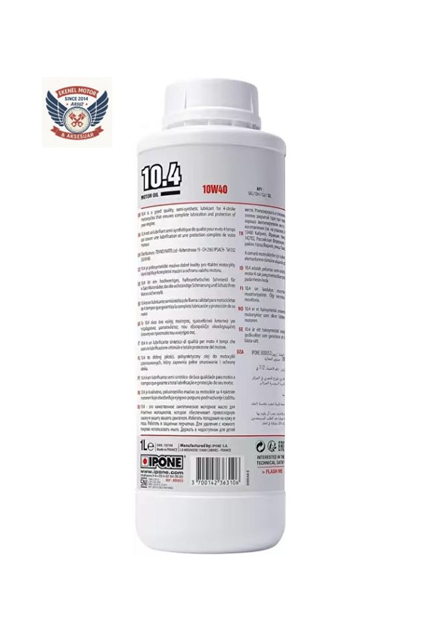 10w40 Sentetik 4t Motosiklet Motor Yağı 1l Cadde Ve Off-road Uyumlu Apı Sg - 2