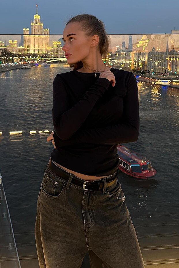 Siyah Basic Slim Kadın Body MG1994 - 5