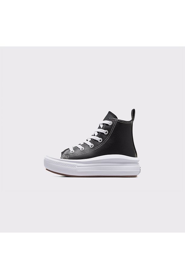Chuck Taylor All Star Move Platform Çocuk Siyah Deri Sneaker - 2
