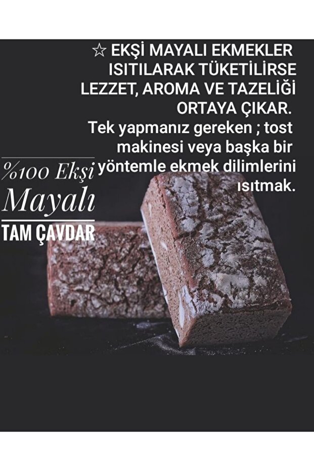 %100 Ekşi Mayalı Çavdar Ekmeği 1000gr - 3