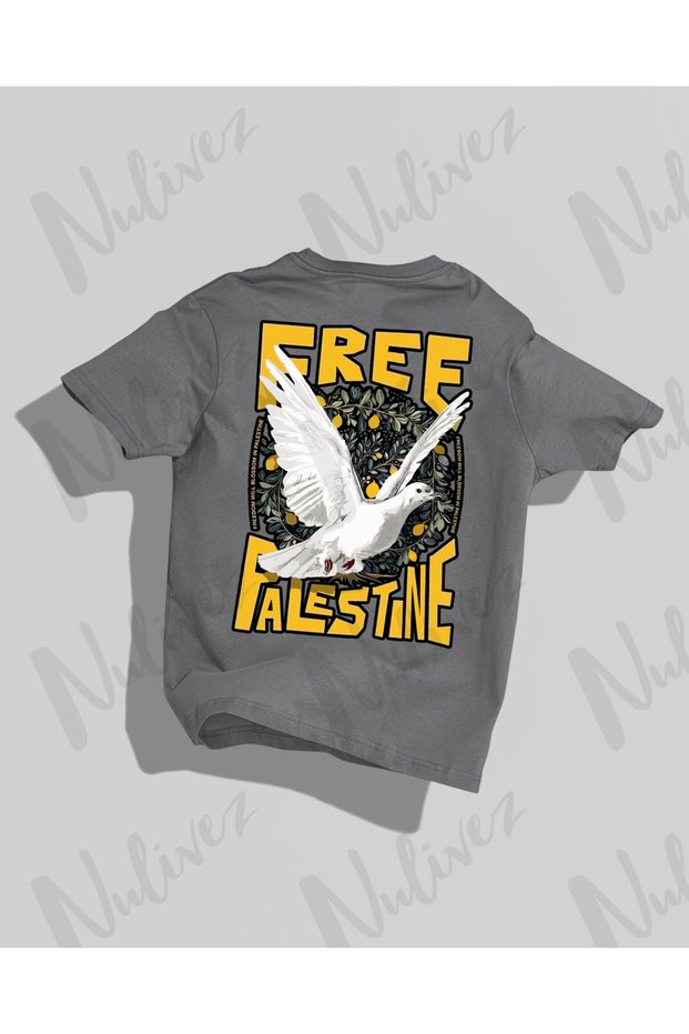Palestine Design Back Printed High Quality Compact Unisex Oversize T-Shirt