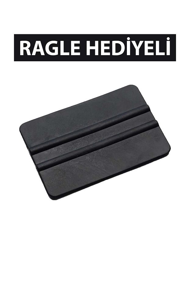 6d Siyah Karbon Şerit Folyo Araç Kapı Direk Kaplama Folyosu 10 Cm X 3 Metre - Ragle Hediye - 2