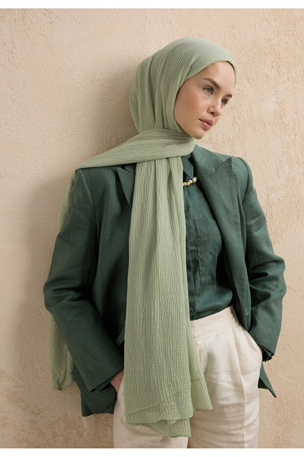 MODAL KRİNKIL ŞAL MİNT - 3