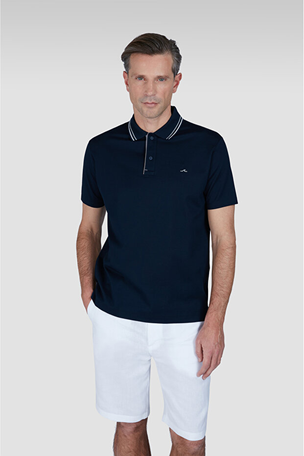 Cotton Polo Shirt with Buttons