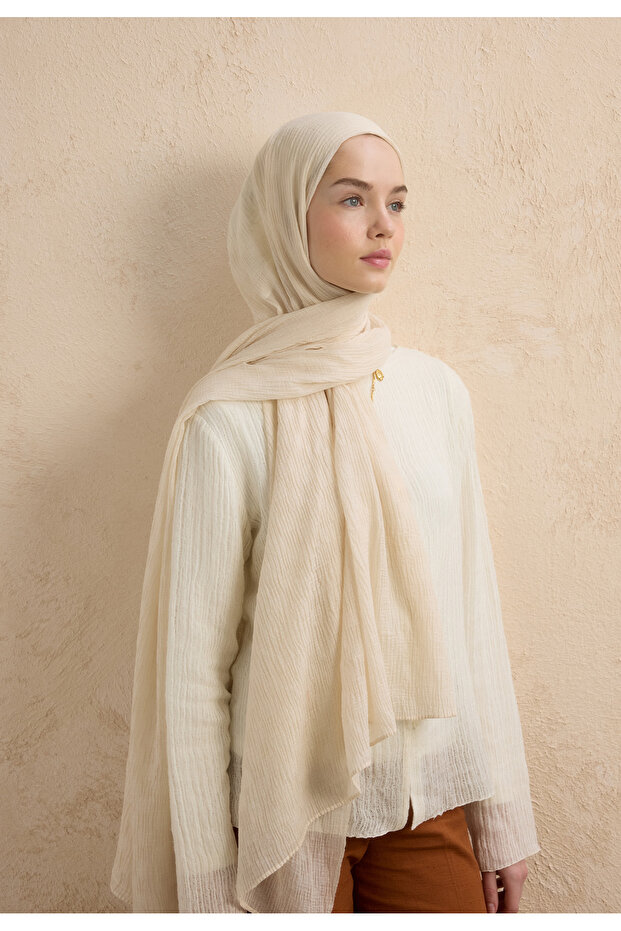 MODAL DAMALI ŞAL BEJ - 2