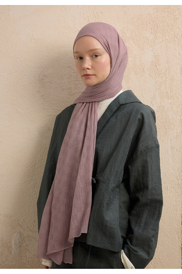 شال مودال مربعات لافندر - 1