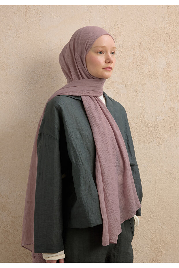 شال مودال مربعات لافندر - 3
