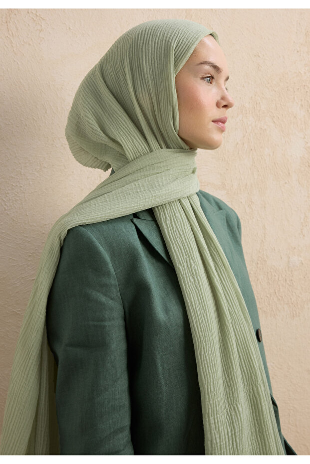 MODAL KRİNKIL ŞAL MİNT - 4