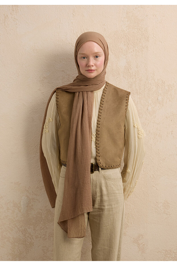 MODAL KRİNKIL ŞAL NUDE - 2